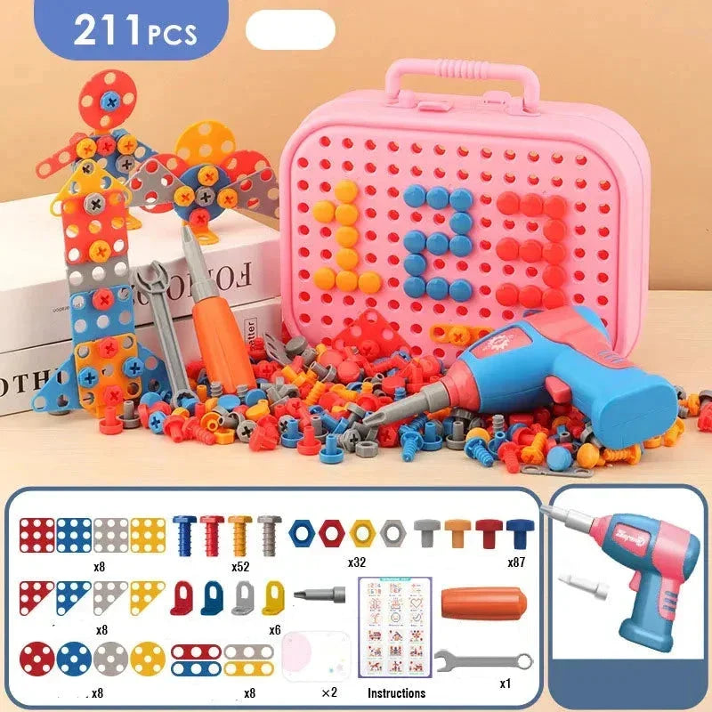 Jeux de construction de mallette de bricolage