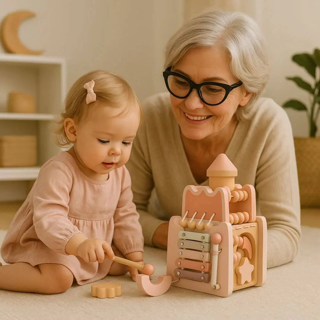 Jouet en Bois Bébé Château Musical – CastleMelody