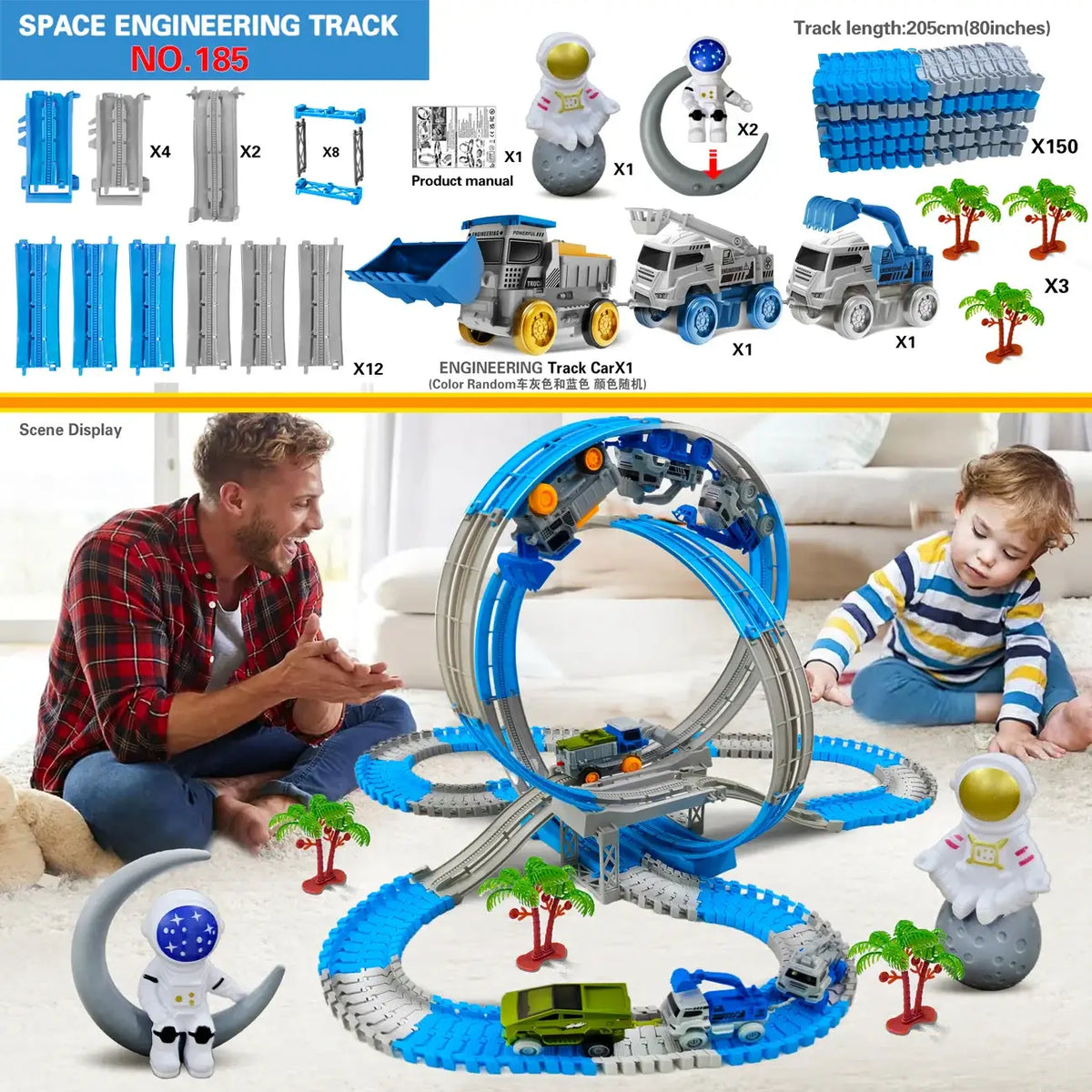 Jouet Circuit Piste Spatiale Electrique