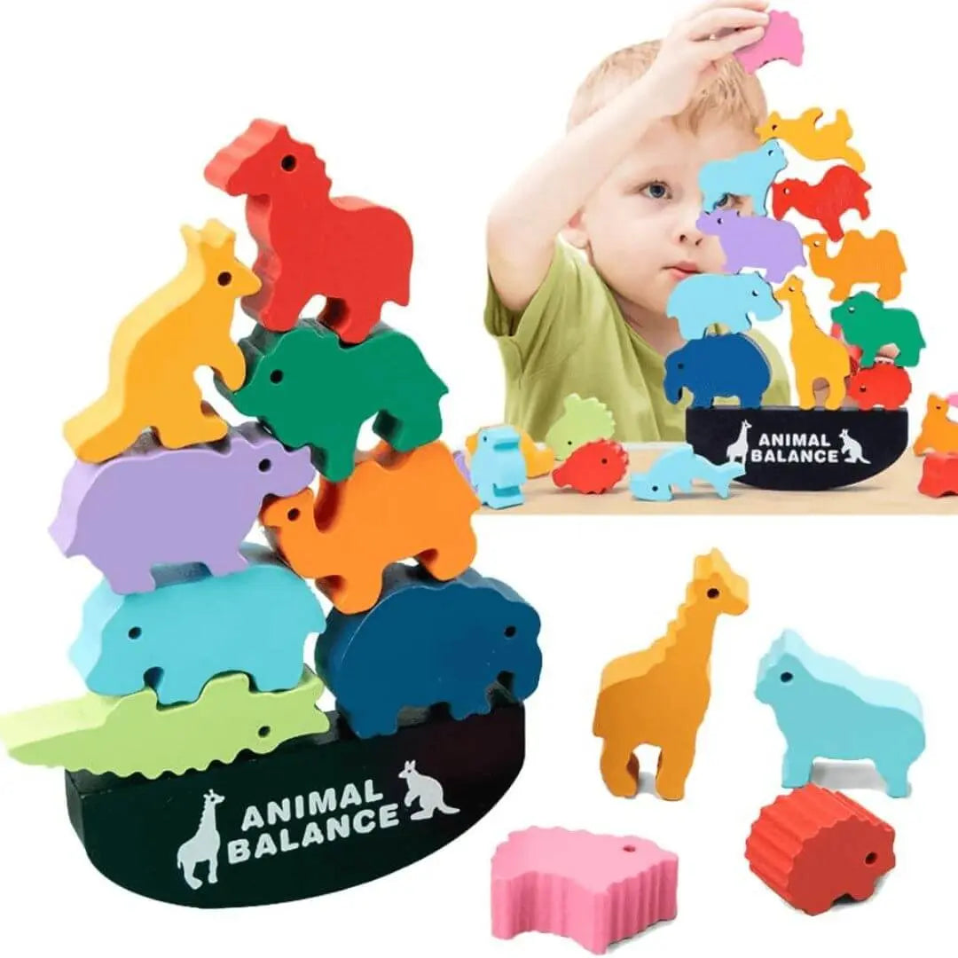 Jouet en Bois Équilibre Bébé – BalanceZoo