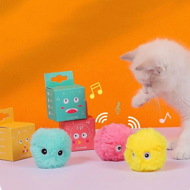 jouet interactif chat Boule peluche musical-ClubdesJouets