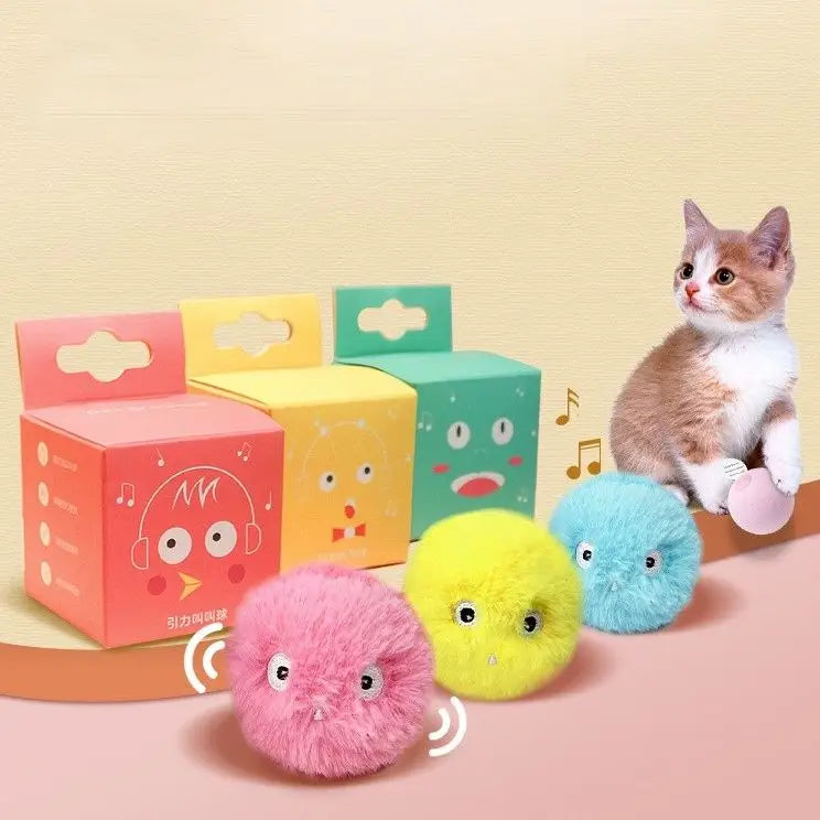 jouet interactif chat Boule peluche musical-ClubdesJouets