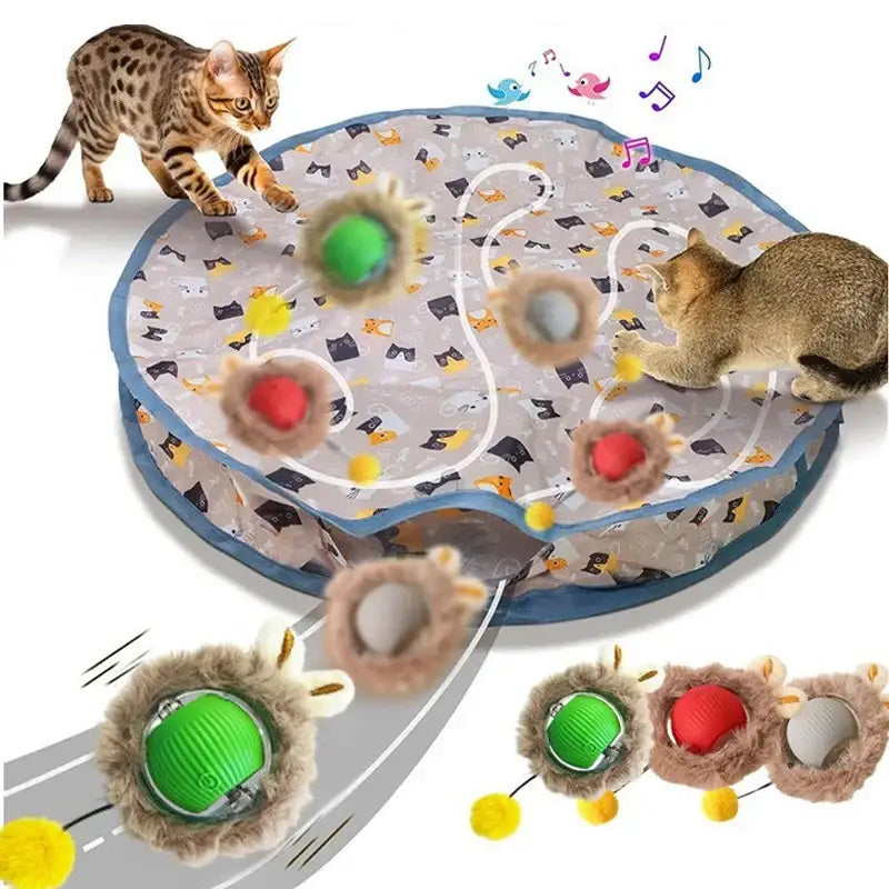 Jouet Interactive Chat Balle cache-cache