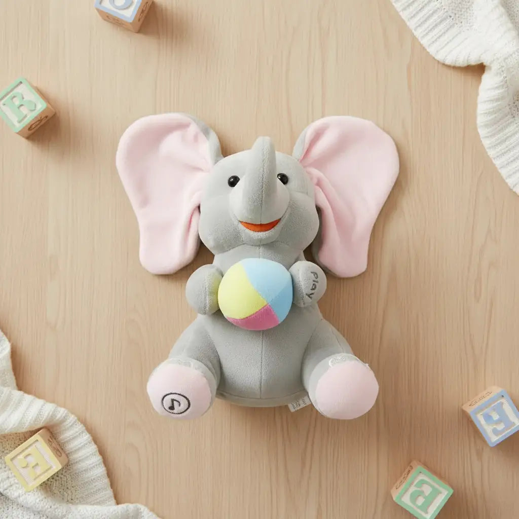 Jouet Peluche éléphant cache-cache