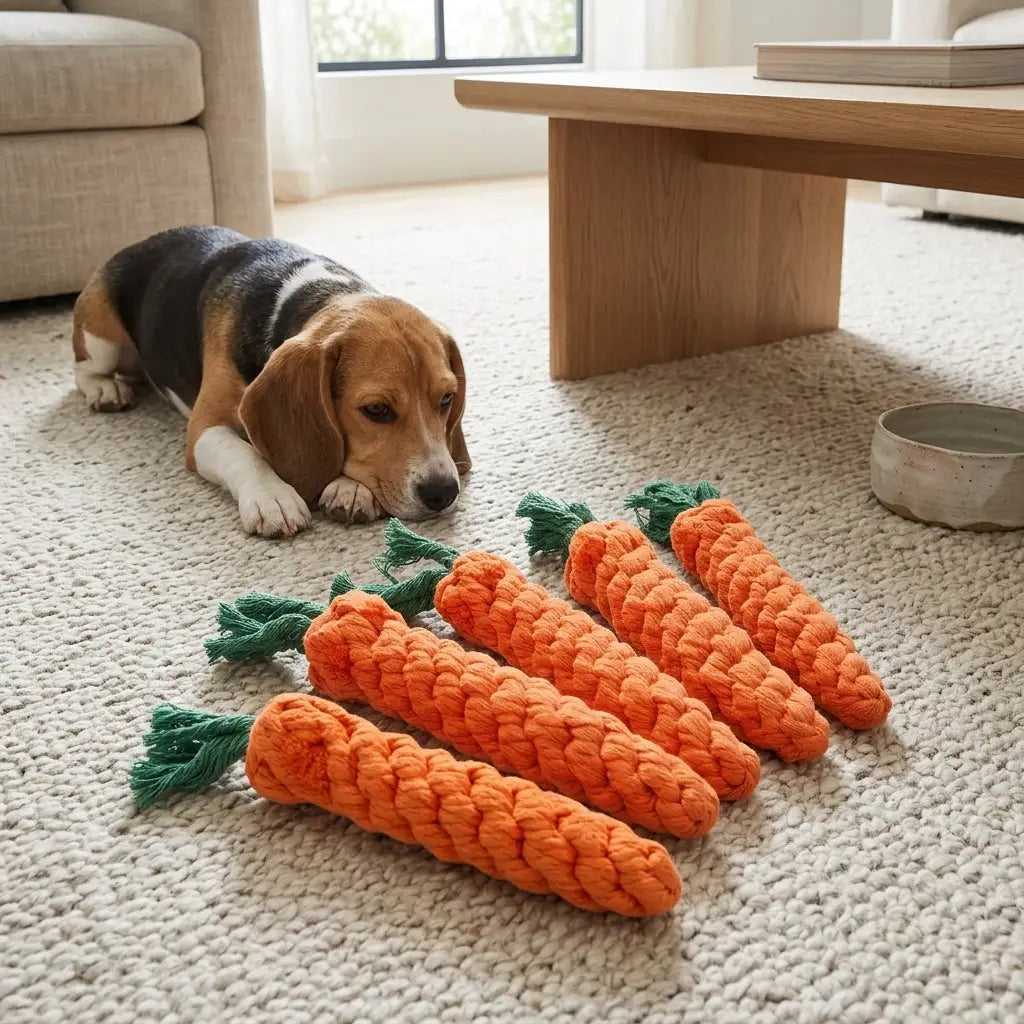 Jouet pour chien carotte