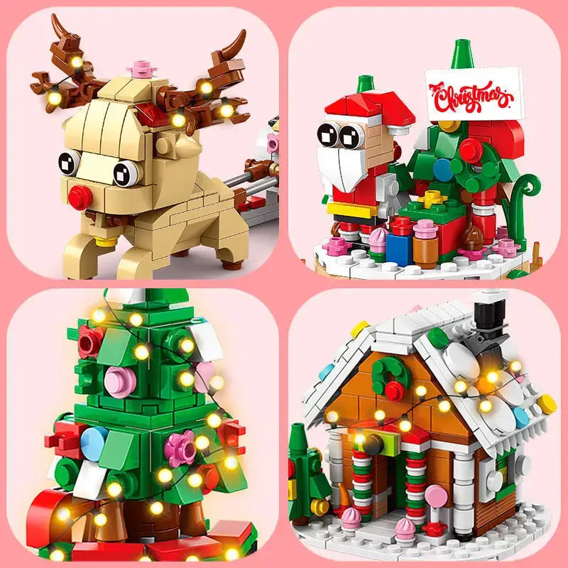 Jouets de construction 7 en 1 Fête de Noël