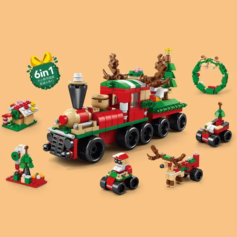 Jouets de construction 7 en 1 Fête de Noël
