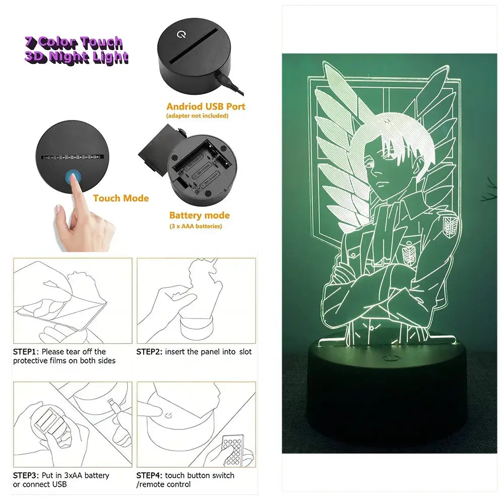 Lampe 3D en acrylique Bataillon d'Exploration SNK