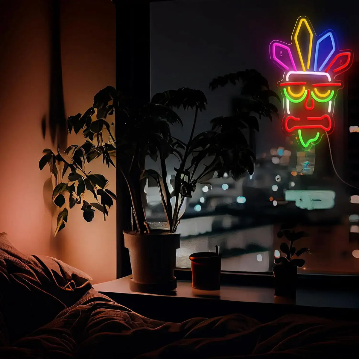 Lampe Neon Aku Aku crash bandicoot