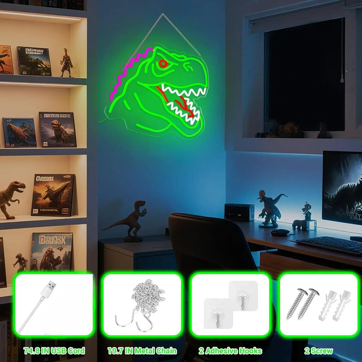 Lampe Neon Dinosaure Tyrex