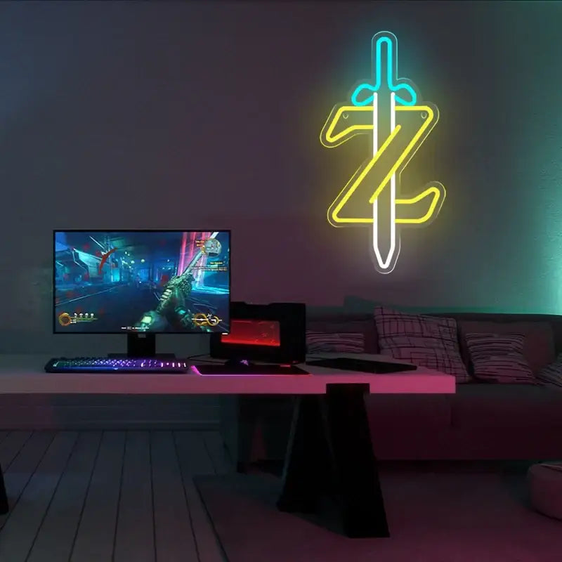 Lampe Neon Epee Aventurier Legendaire
