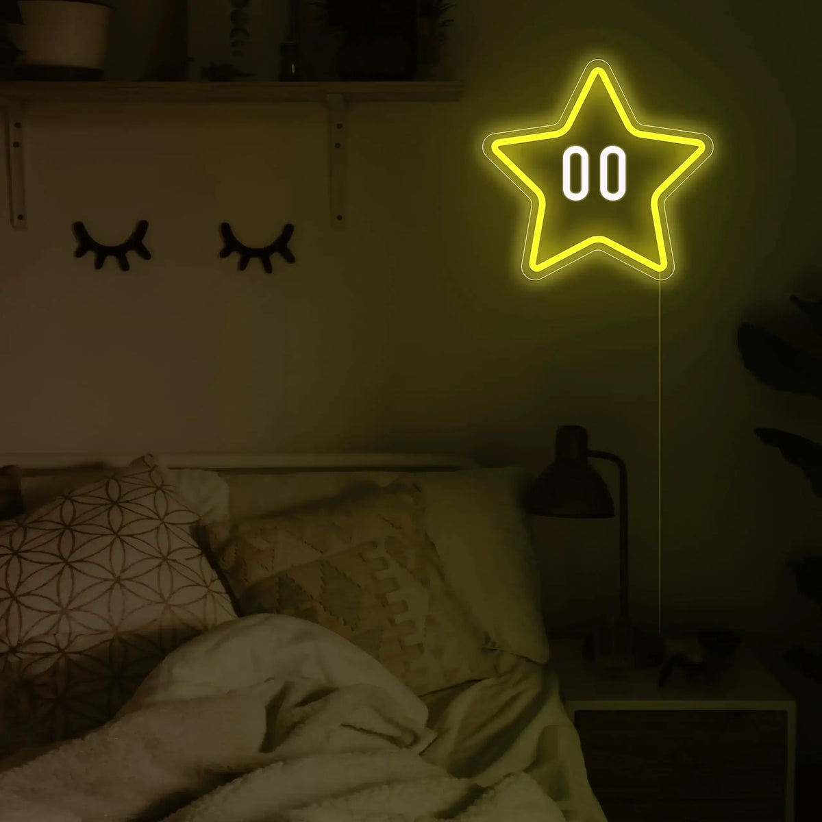 Lampe Neon Etoile Plombier Rétro