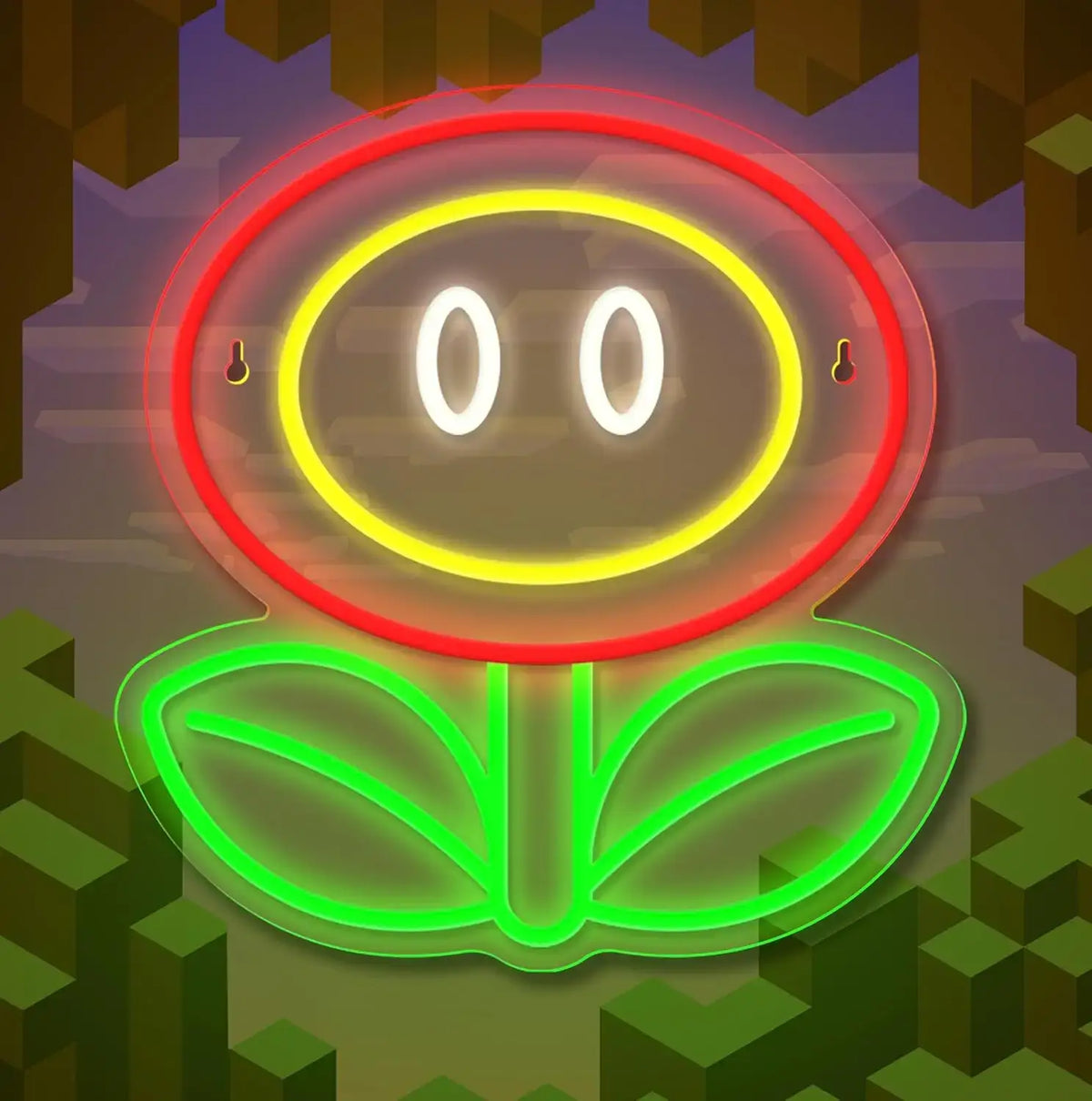 Lampe Néon Fleur de Feu Mario