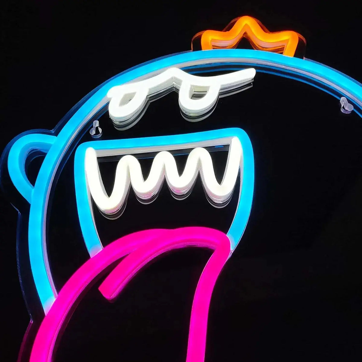 Lampe Neon Roi Boo Plombier Rétro
