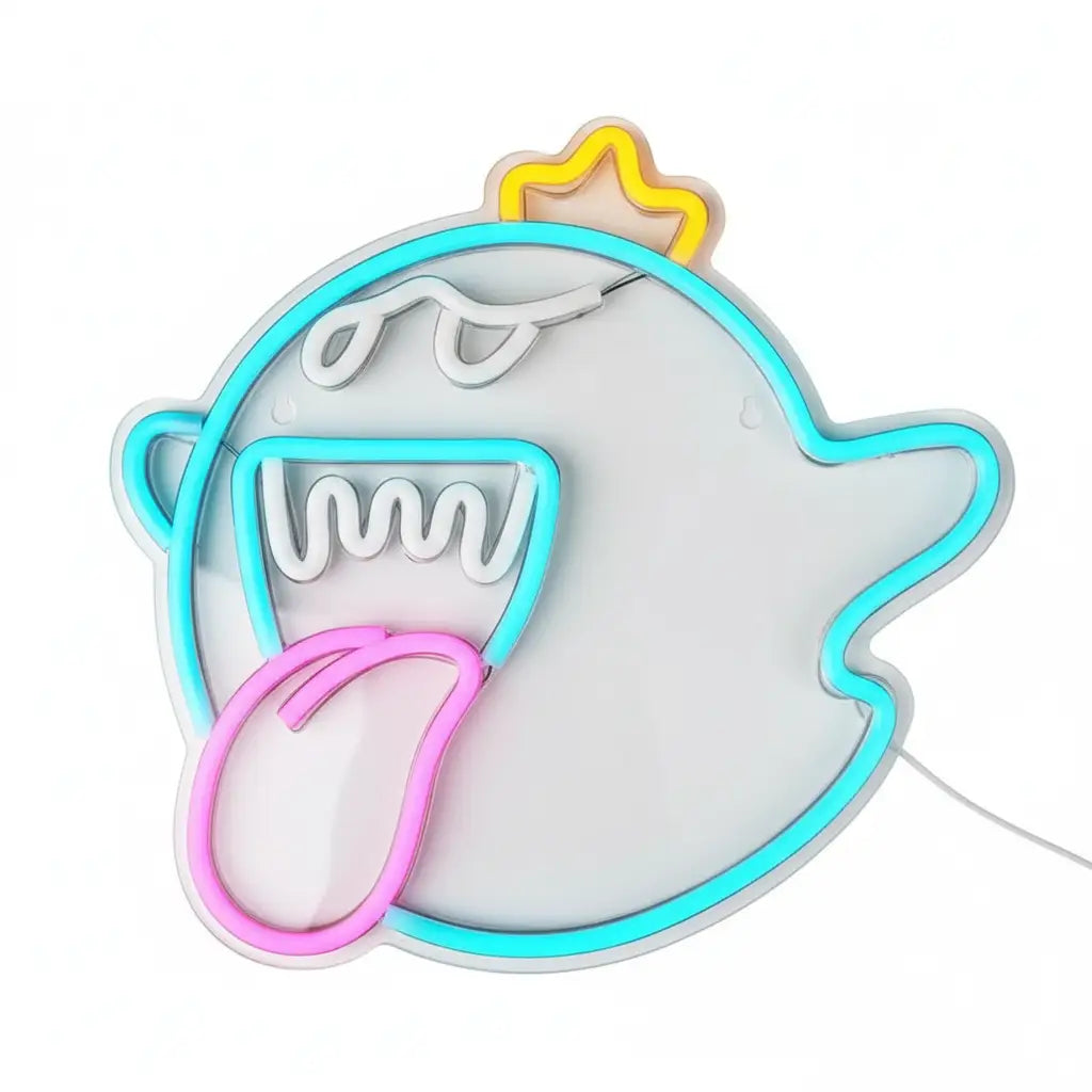 Lampe Neon Roi Boo Plombier Rétro
