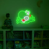 Lampe Neon Dragon vert Plombier Retro
