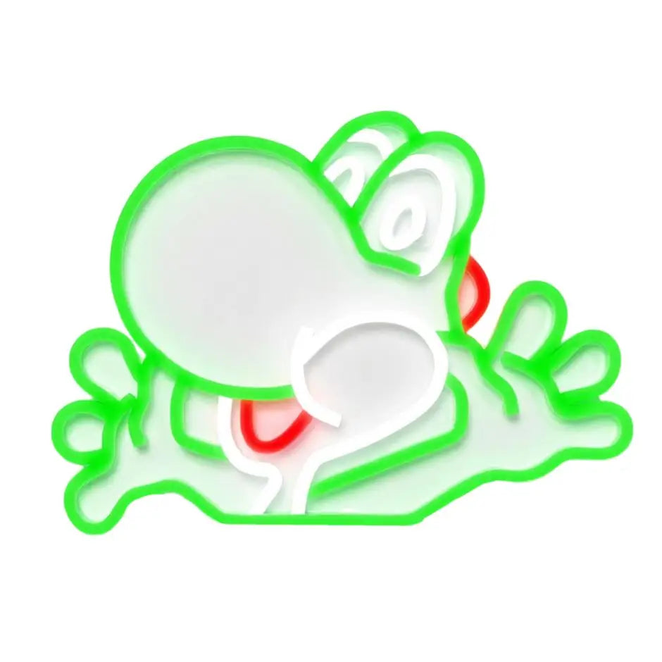 Lampe Neon Dragon vert Plombier Retro