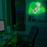 Lampe Neon Dragon vert Plombier Retro