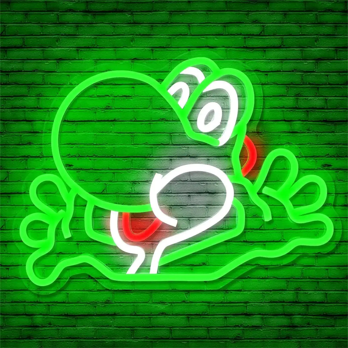 Lampe Neon Dragon vert Plombier Retro