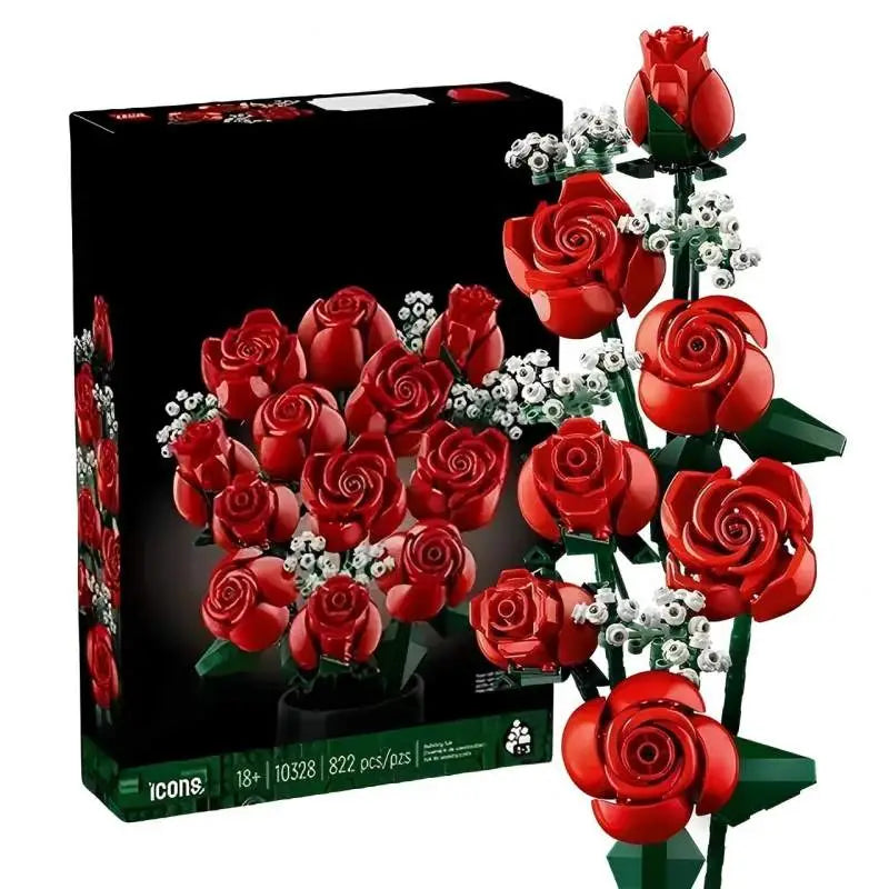 Jeux de construction Bouquet roses romantiques
