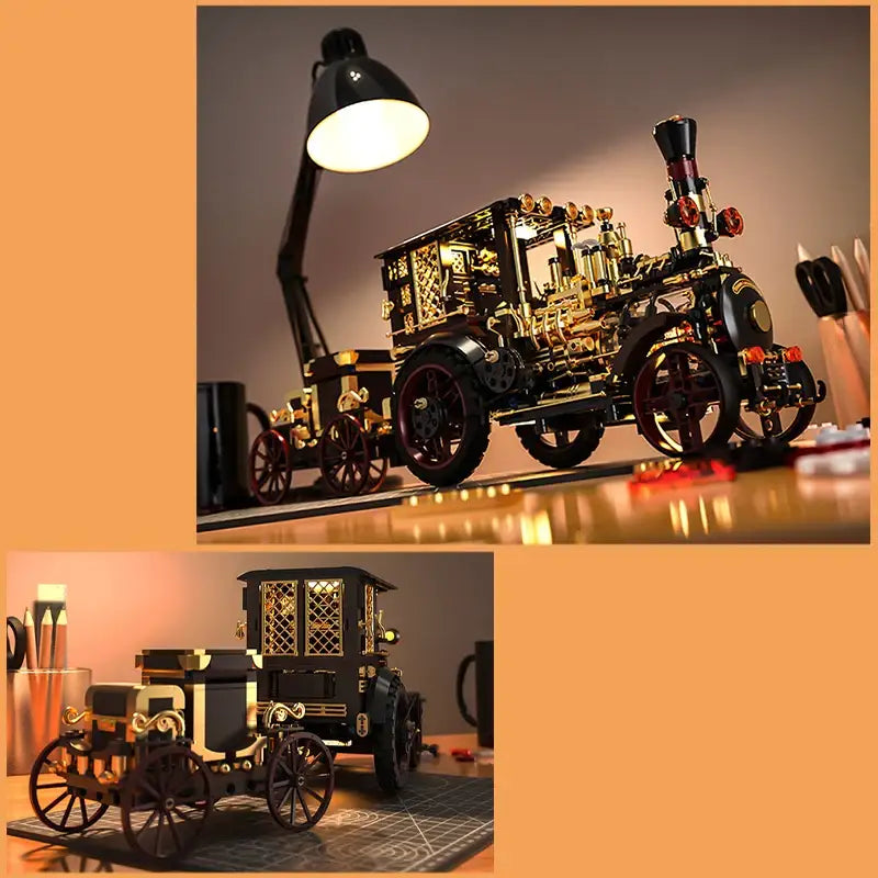 Jeux de construction Voiture Vapeur Mécanique vintage