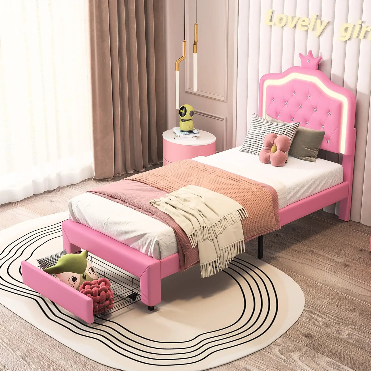 Lit enfant Princesse avec LED