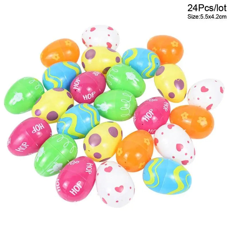 Lot 24 œufs de Pâques Couleurs