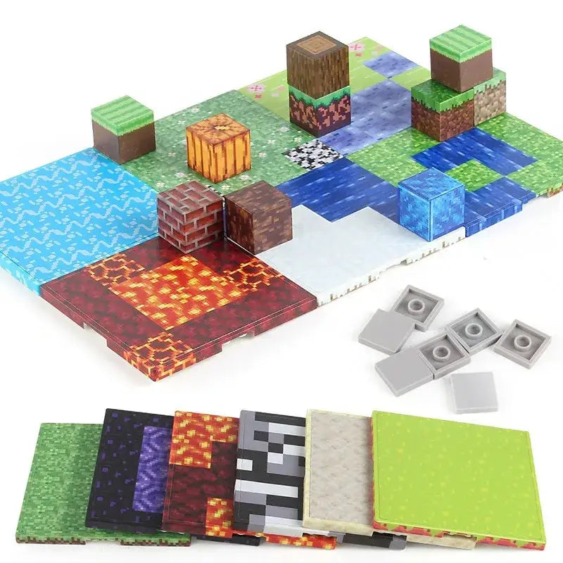 Lot 6 Plaques Magnétiques Minecraft