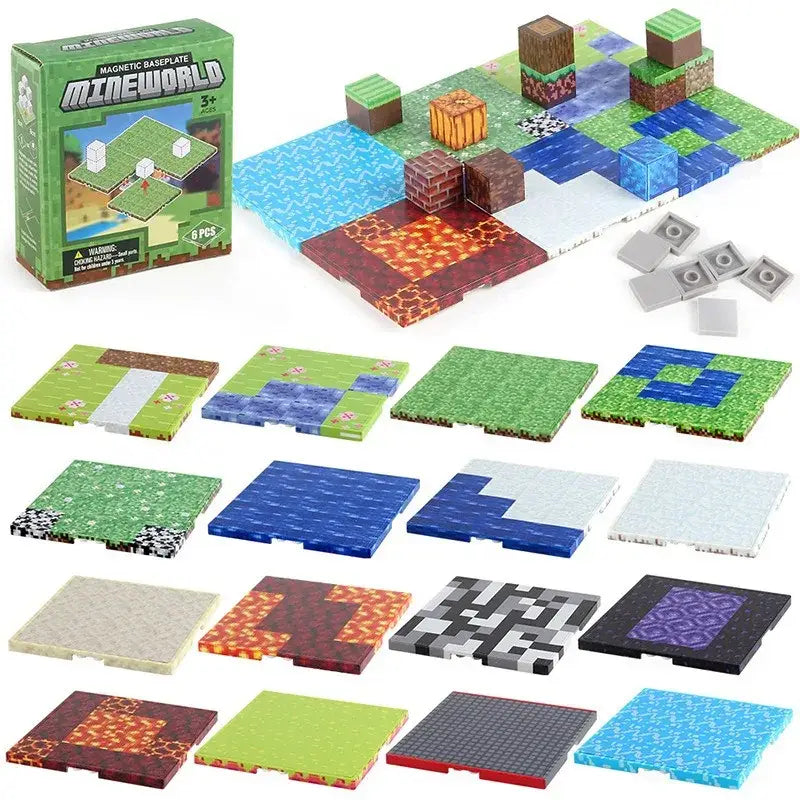 Lot 6 Plaques Magnétiques Minecraft