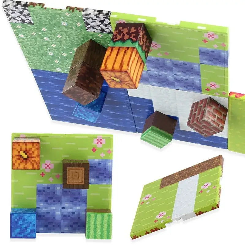 Lot 6 Plaques Magnétiques Minecraft