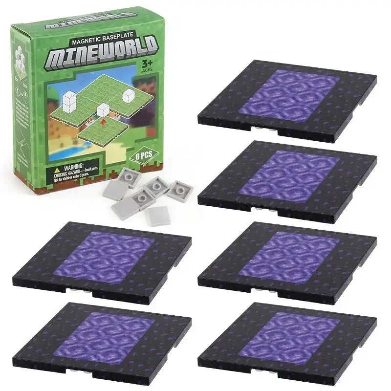 Lot 6 Plaques Magnétiques Minecraft