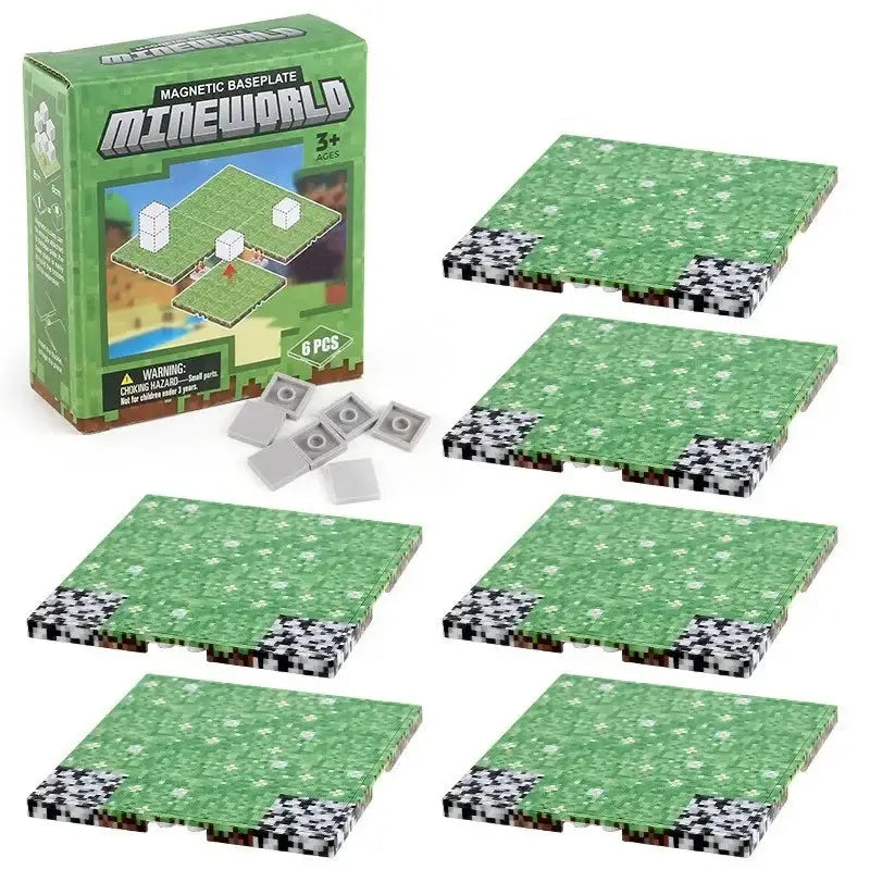 Lot 6 Plaques Magnétiques Minecraft