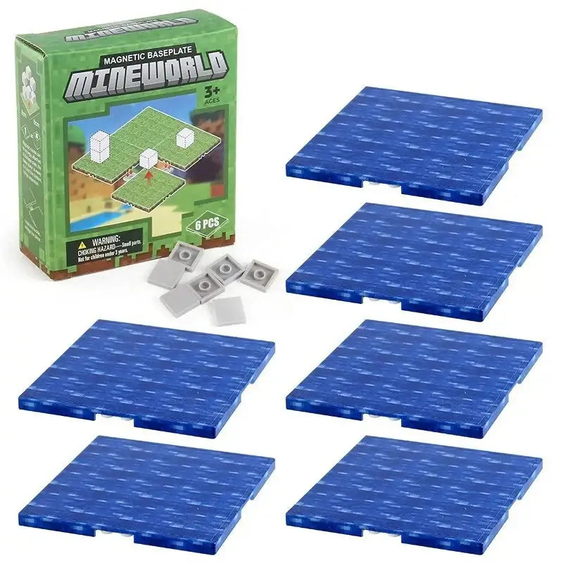Lot 6 Plaques Magnétiques Minecraft