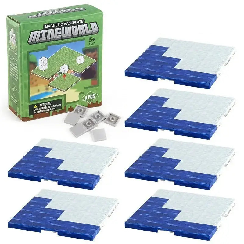 Lot 6 Plaques Magnétiques Minecraft