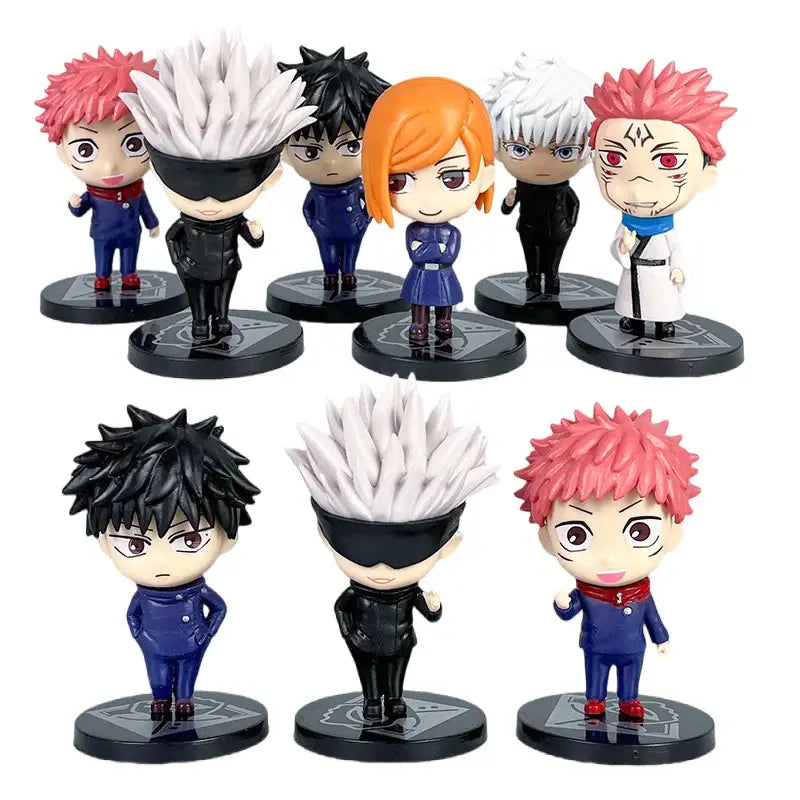 Lot de 6 figurines Jujutsu Kaisen Style Kawai