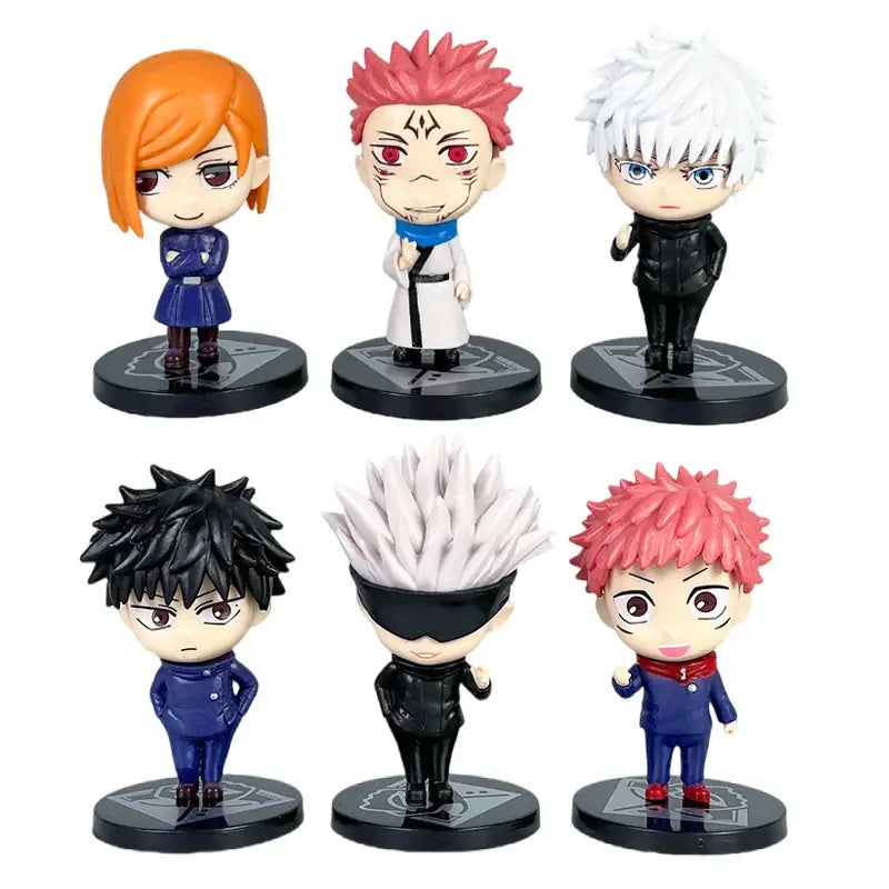 Lot de 6 figurines Jujutsu Kaisen Style Kawai