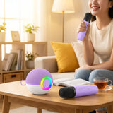 Mini machine de karaoké avec 2 microphones