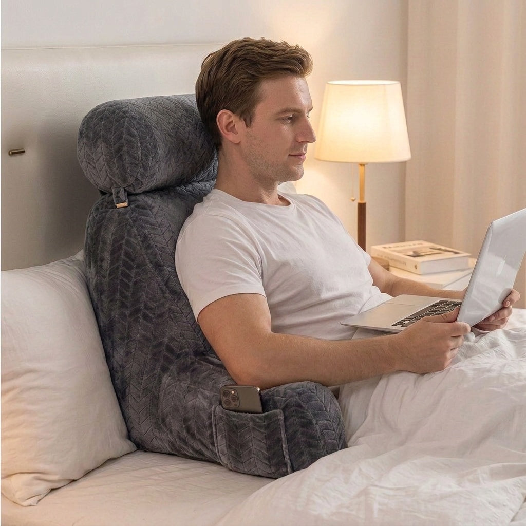 Coussin de lecture avec accoudoirs format XXL