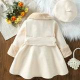 Manteau Fille Col Fourrure