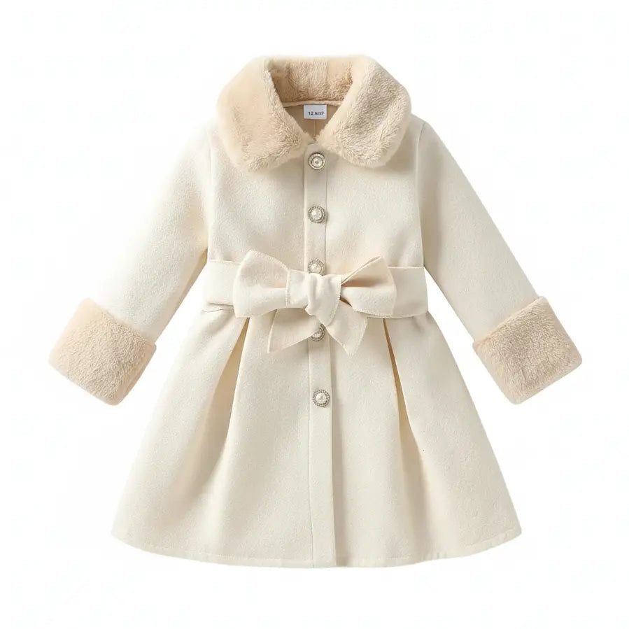 Manteau Fille Col Fourrure