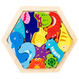 Puzzles Montessori Animaux Fruits et Véhicules