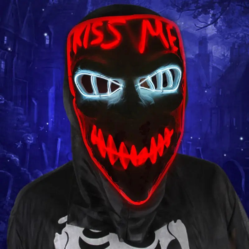 Masque Halloween LED Néon