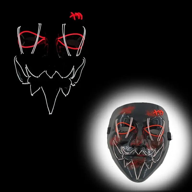 Masque Halloween LED Néon