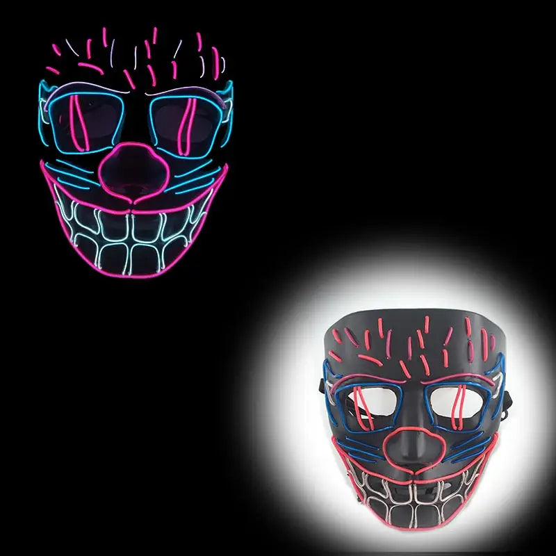Masque Halloween LED Néon