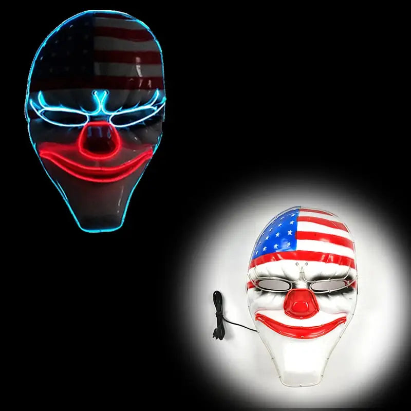 Masque Halloween LED Néon