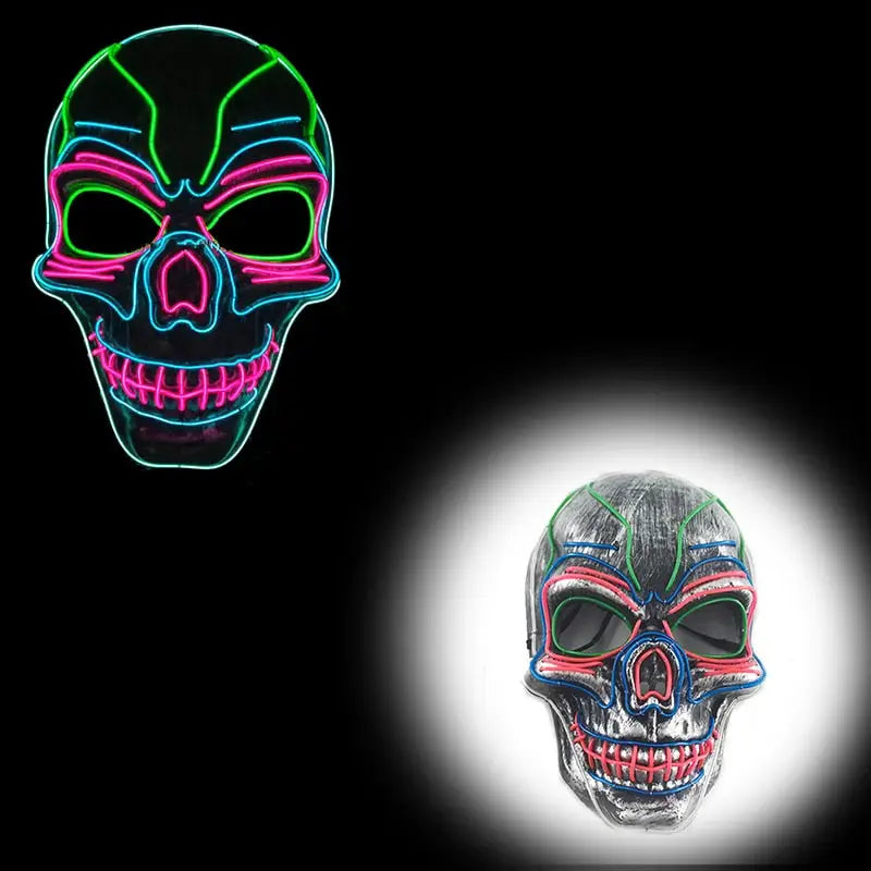 Masque Halloween LED Néon