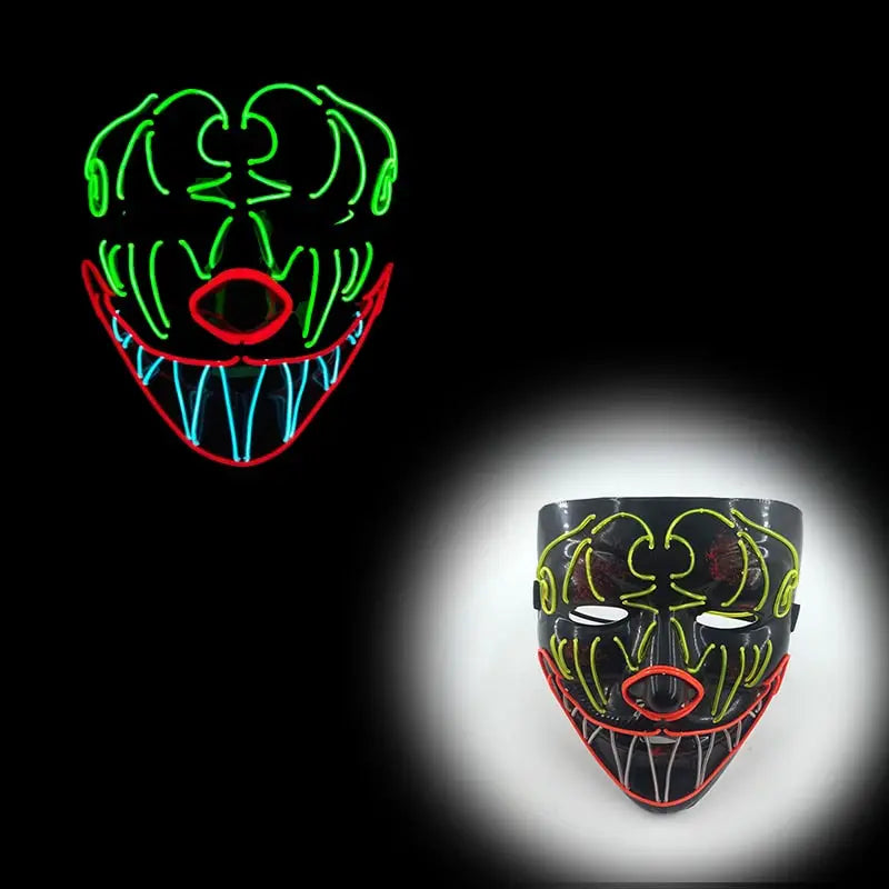 Masque Halloween LED Néon