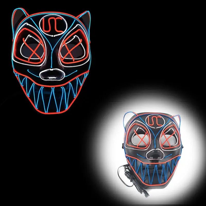 Masque Halloween LED Néon