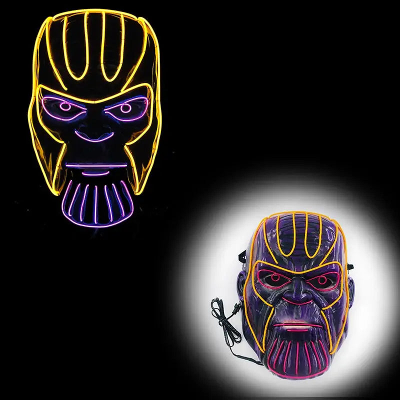 Masque Halloween LED Néon