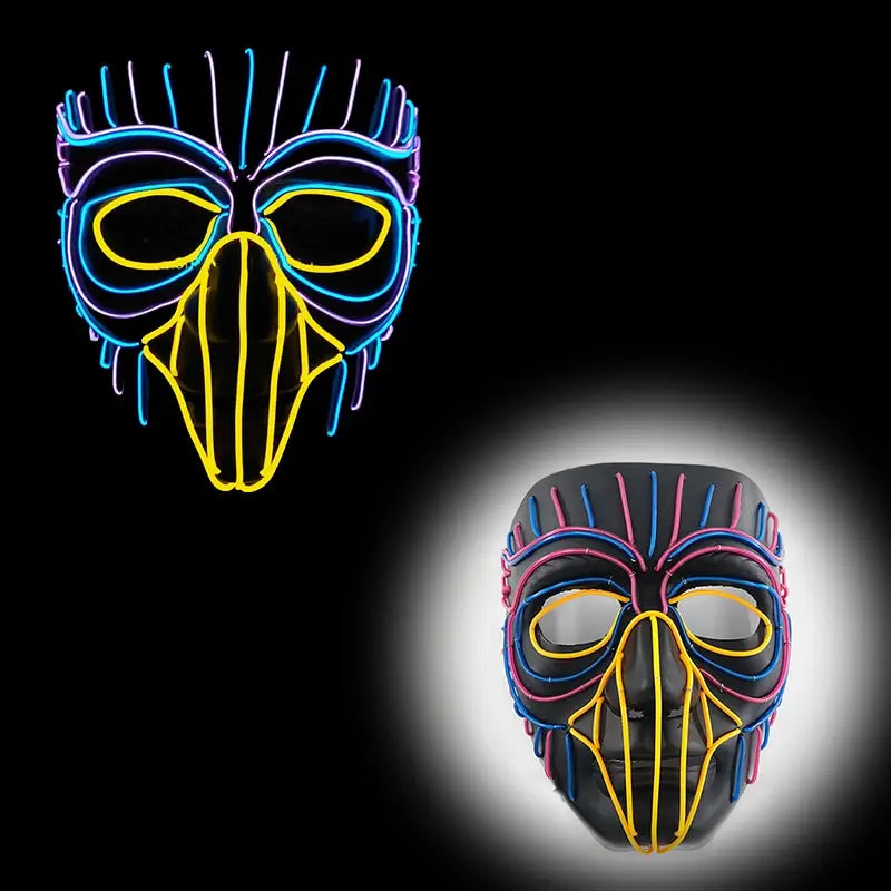 Masque Halloween LED Néon